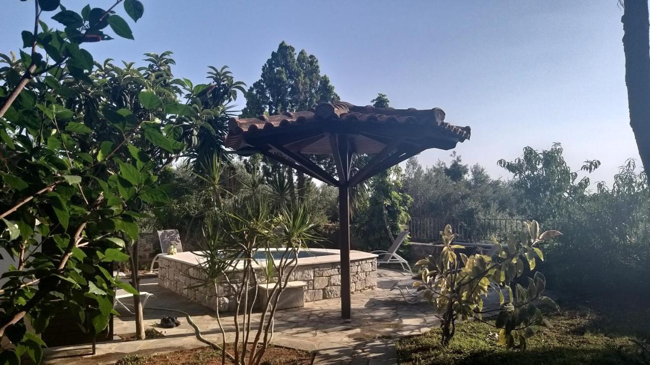 Villa Onar A Stone House With Amazing View Stoúpa Esterno foto
